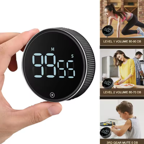 Temporizador giratorio LED para cocina - Imagen 2